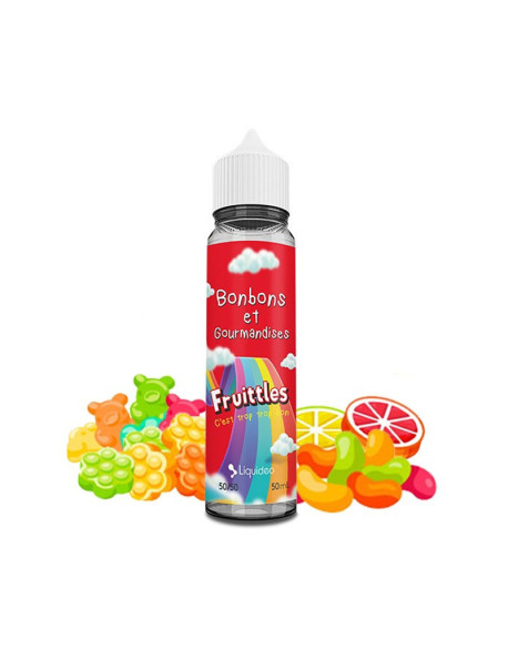 E-liquide au goût des bonbons Skittles, un mélange de fruits acidulés